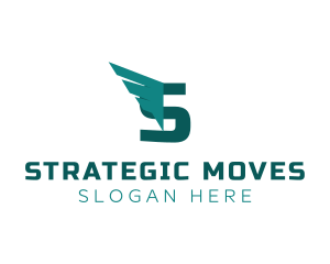 Logistics Wings Freight logo design