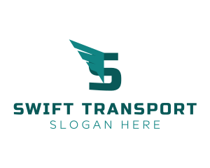 Logistics Wings Freight logo design