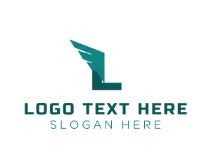 Logistics Wings Freight Logo