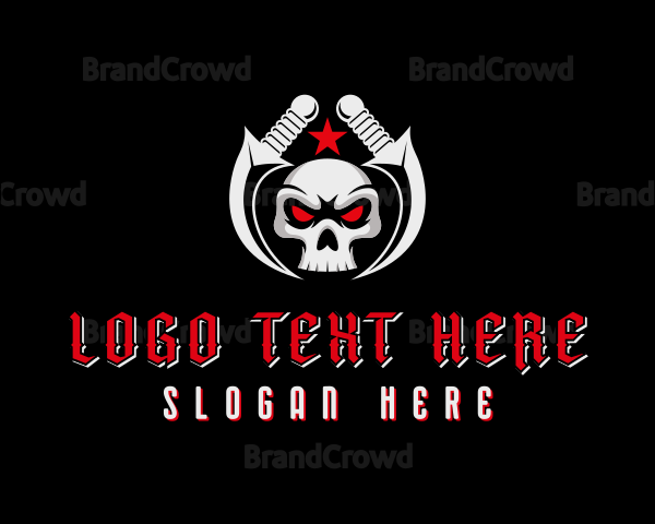 Skull Blade Combat Logo