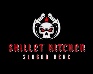 Skull Blade Combat Logo