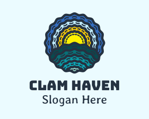 Clam - Seashell Beach Resort logo design