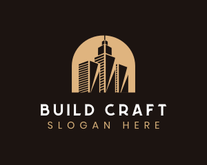 Skyscraper Building Architecture logo design