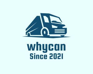 Delivery Truck - Blue Dump Truck Vehicle logo design