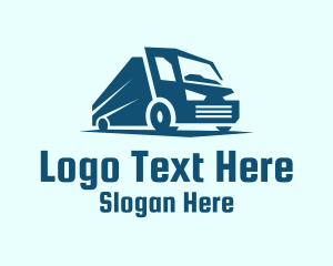 Blue Dump Truck Vehicle Logo