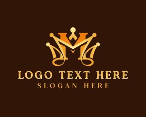 Luxury Crown Letter M Logo
