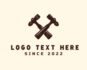 Hardware - Carpentry Hammer Tool logo design