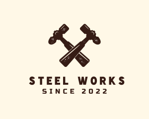 Carpentry Hammer Tool logo design