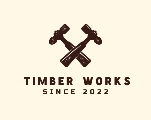 Carpentry Hammer Tool logo design