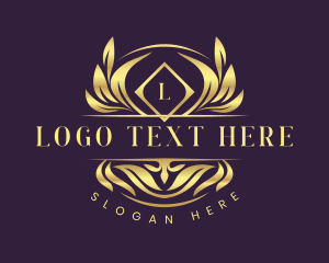 Lifestyle - Luxury Leaf Crest logo design