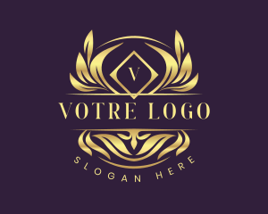 Luxury Leaf Crest Logo