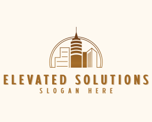 High Rise Building Property logo design