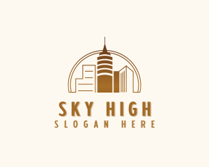 High Rise Building Property logo design