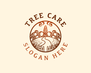 Topiary Tree Landscaping logo design