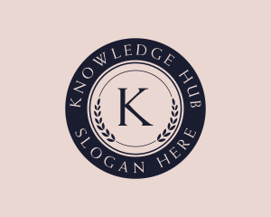 Academic Learning Wreath Author logo design