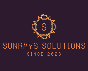 Solar Power Sun logo design