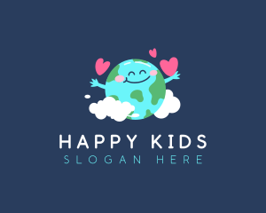 Happy Earth Heart logo design