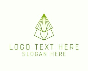 Geometric - Pine Tree Line Art logo design