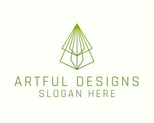 Pine Tree Line Art logo design