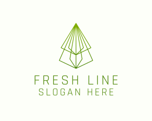 Pine Tree Line Art logo design