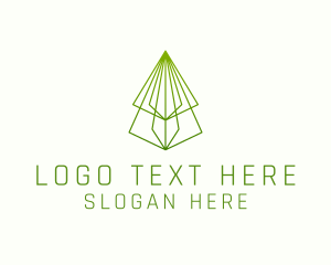 Tree - Pine Tree Line Art logo design