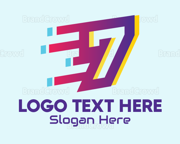 Modern Tech Number 7 Logo