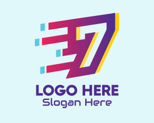 Networking - Modern Tech Number 7 logo design