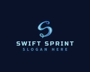 Aqua Water Swirl  logo design