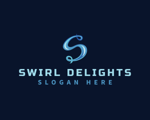 Aqua Water Swirl  logo design