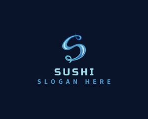 Aqua Water Swirl  logo design