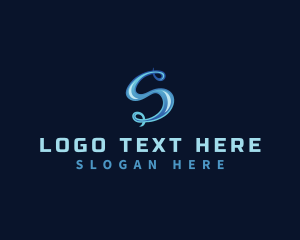 Plumbing - Aqua Water Swirl logo design