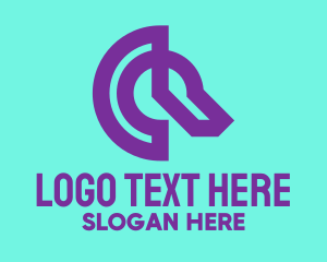 Shape - Purple Abstract Shape logo design