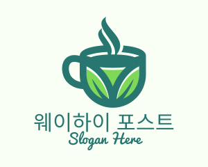 Green Organic Hot Tea logo design