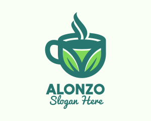 Green Organic Hot Tea logo design