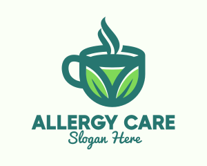 Green Organic Hot Tea logo design