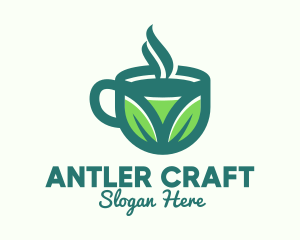 Green Organic Hot Tea logo design