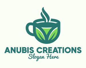 Green Organic Hot Tea logo design