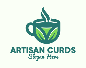 Green Organic Hot Tea logo design