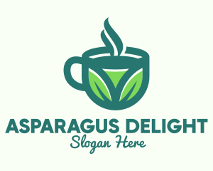 Green Organic Hot Tea logo design