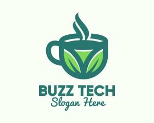 Green Organic Hot Tea logo design