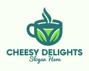 Green Organic Hot Tea logo design