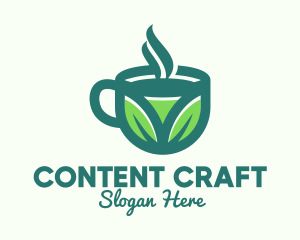 Green Organic Hot Tea logo design