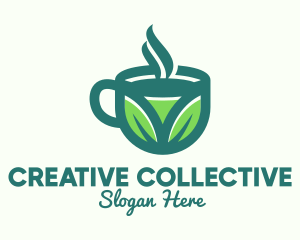 Green Organic Hot Tea logo design