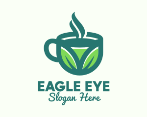 Green Organic Hot Tea logo design