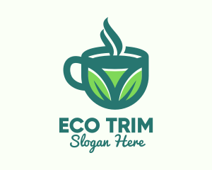 Green Organic Hot Tea logo design