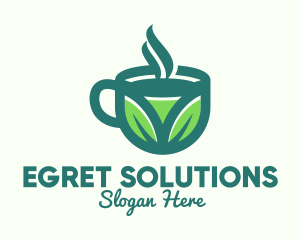 Green Organic Hot Tea logo design