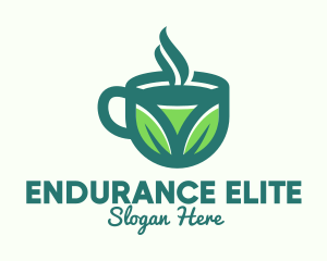 Green Organic Hot Tea logo design