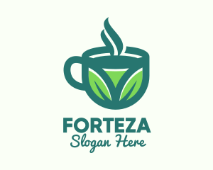 Green Organic Hot Tea logo design