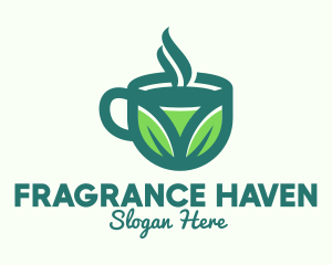 Green Organic Hot Tea logo design