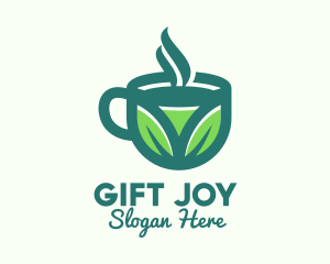 Green Organic Hot Tea logo design